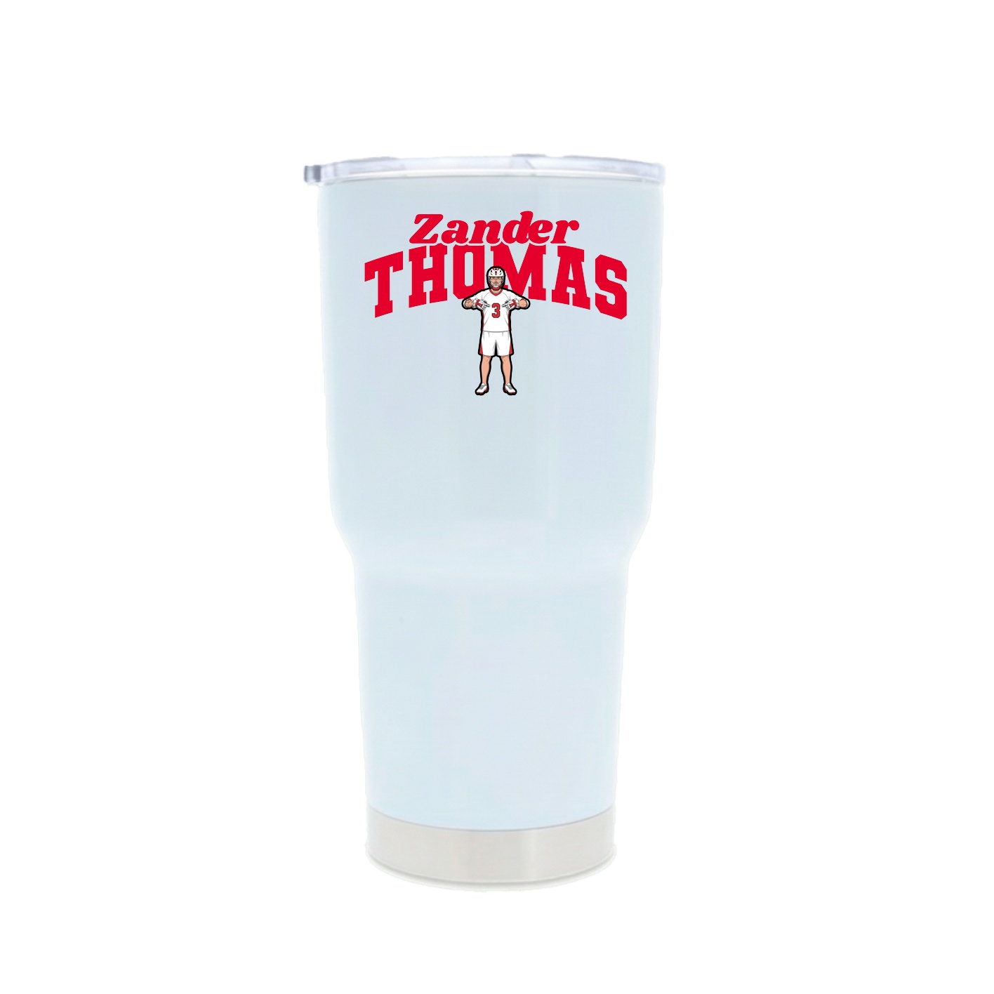 30oz Stainless Steel Tumbler — Signature Arch in White