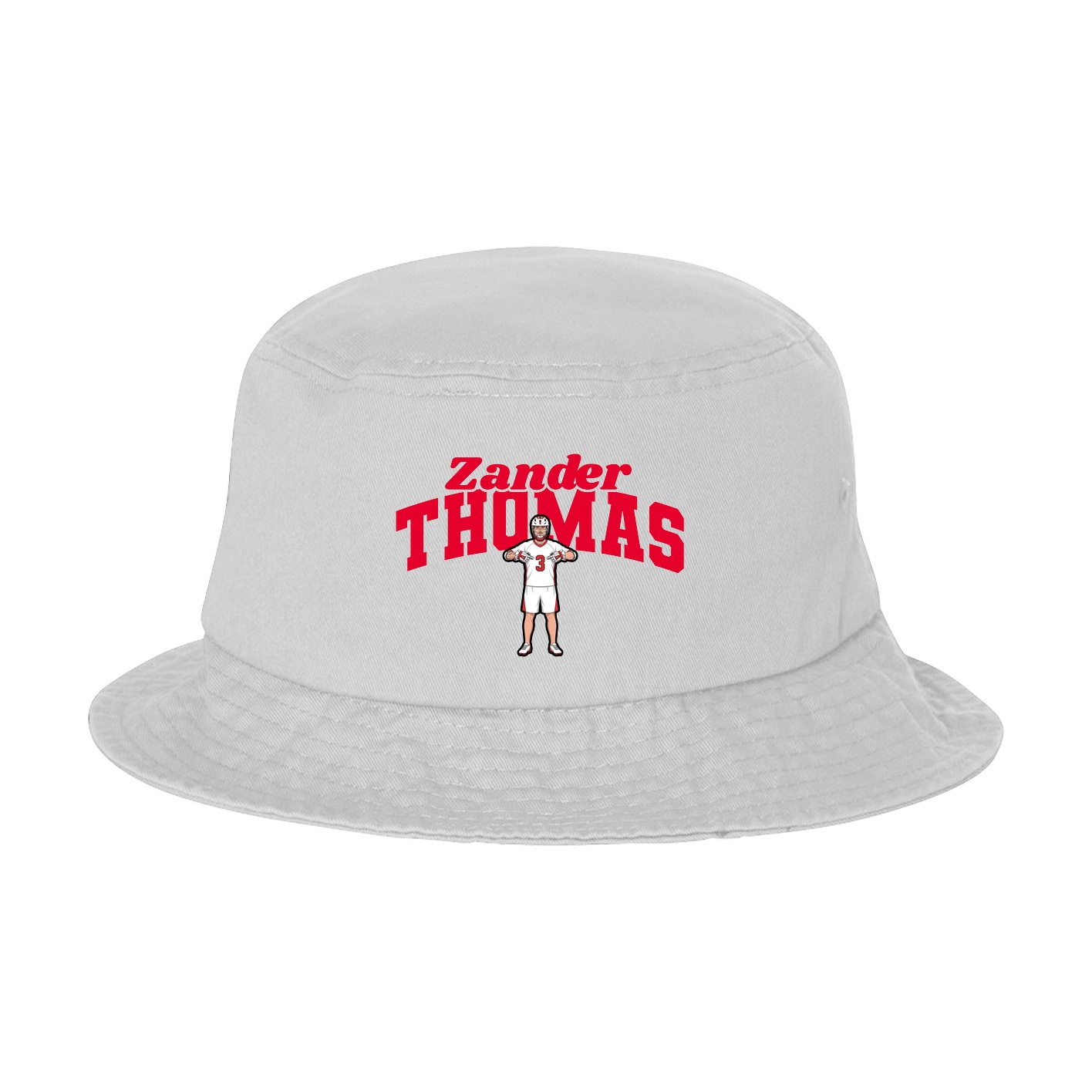 Bucket Cap — Signature Arch in White