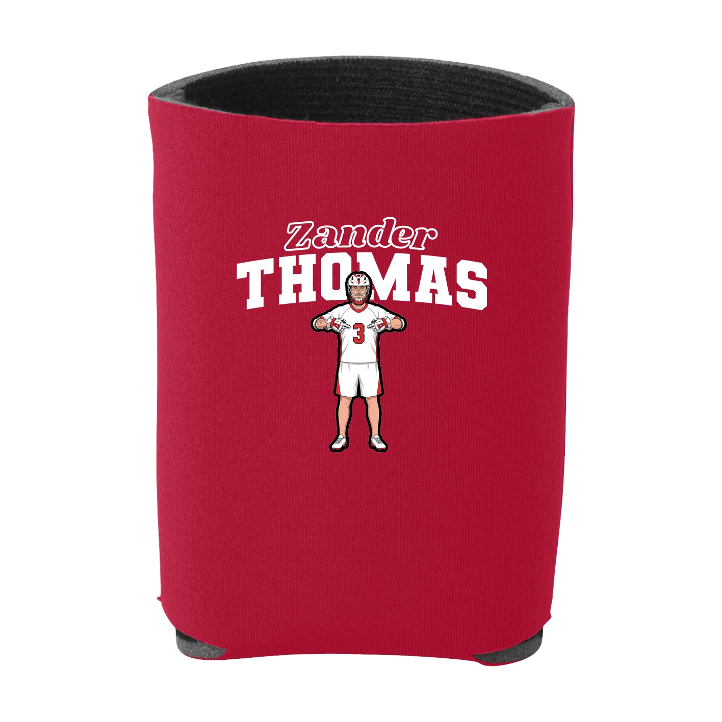 Can Holder — Name Arch in Red