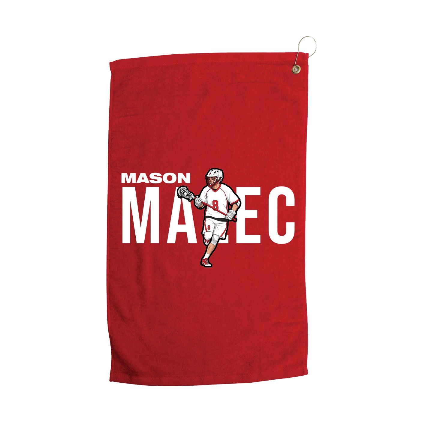 Golf Towel — Player Name in Red