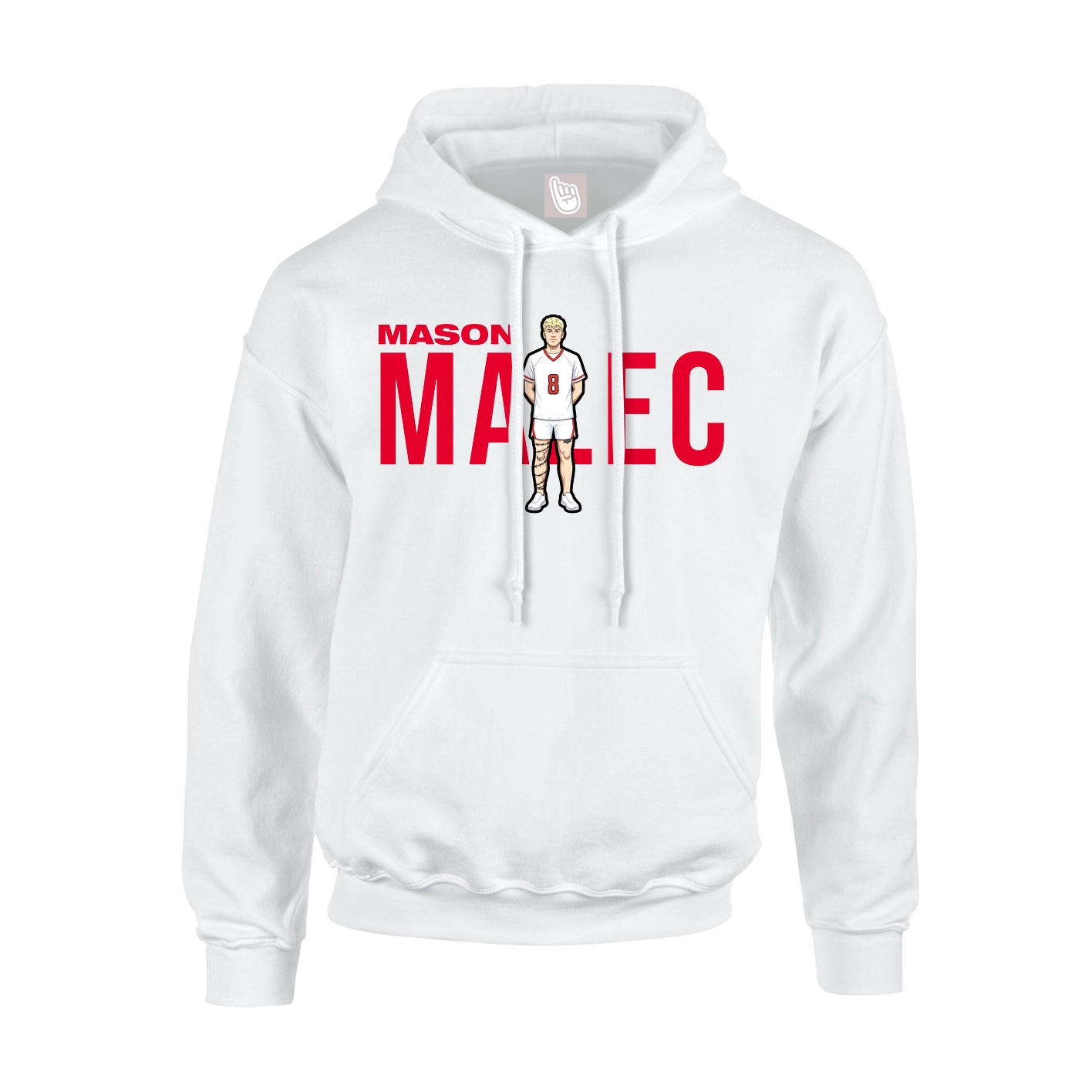 Youth Hoodie — Player Name in White