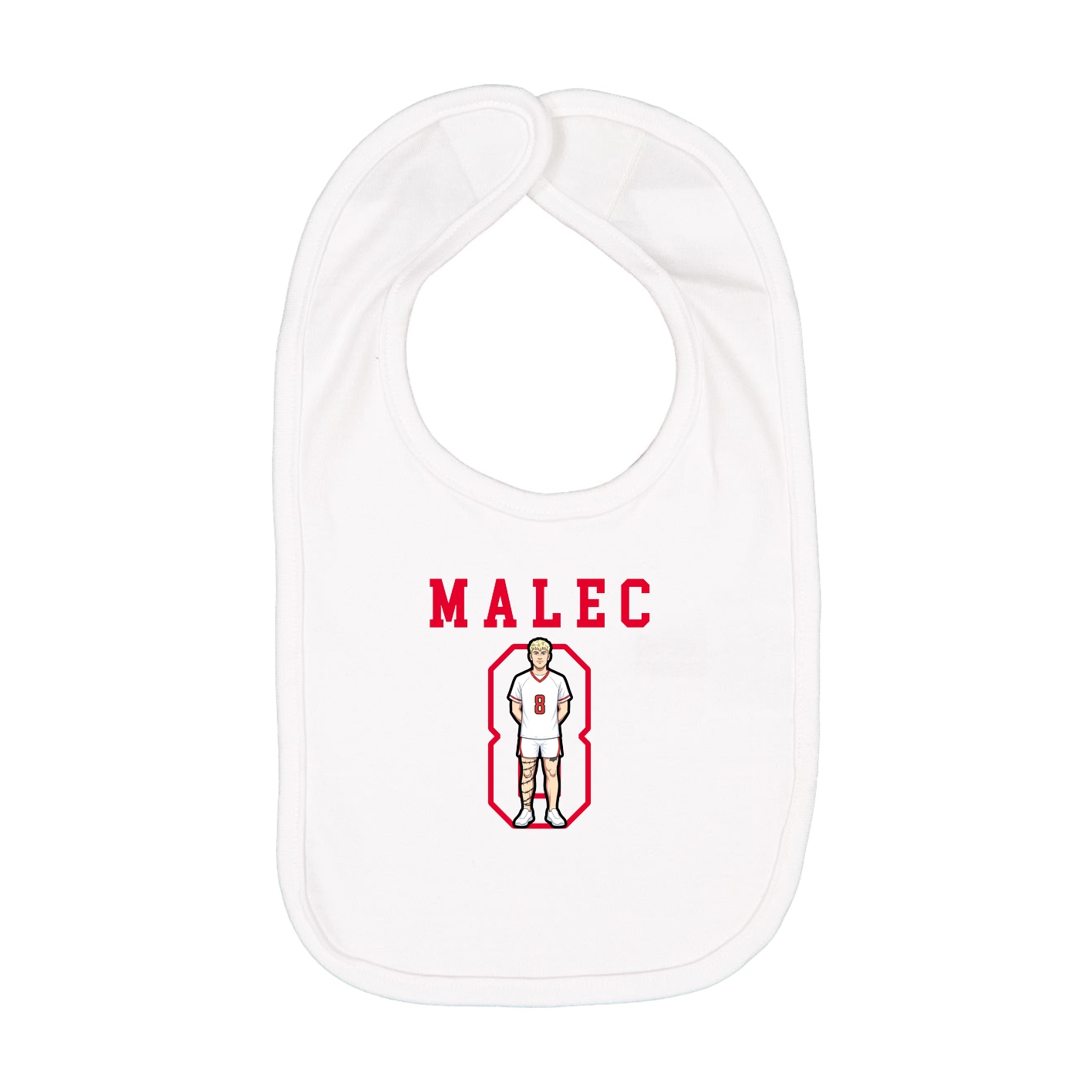 Infant Bib — Shirsey in White