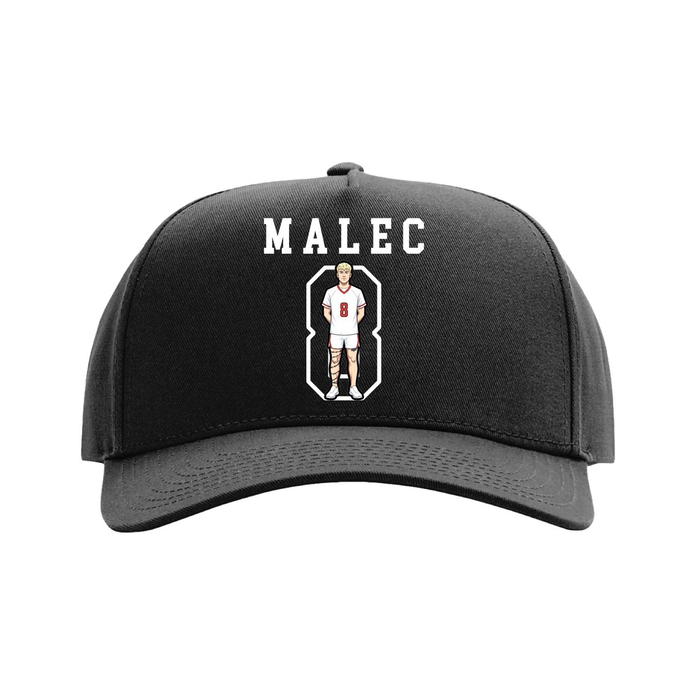 Full Fabric Five-Panel Champ Cap — Shirsey in Black