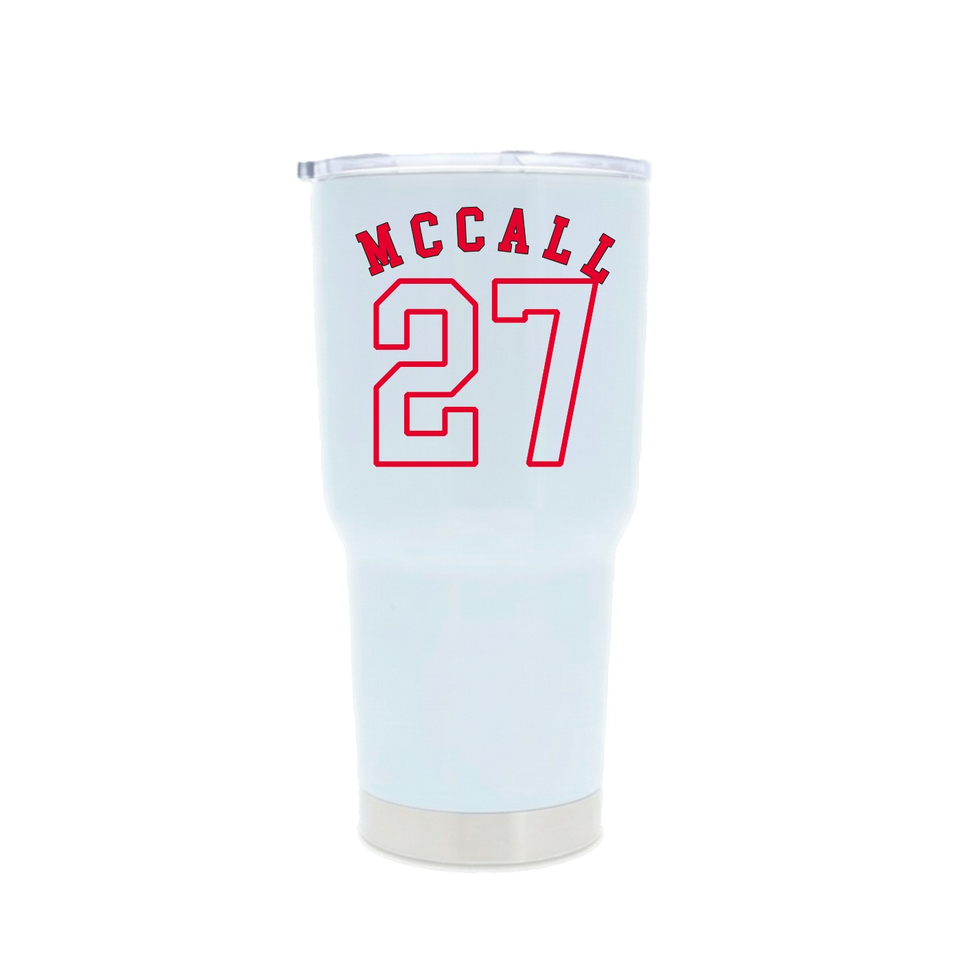 30oz Stainless Steel Tumbler — Shirsey Arch in White