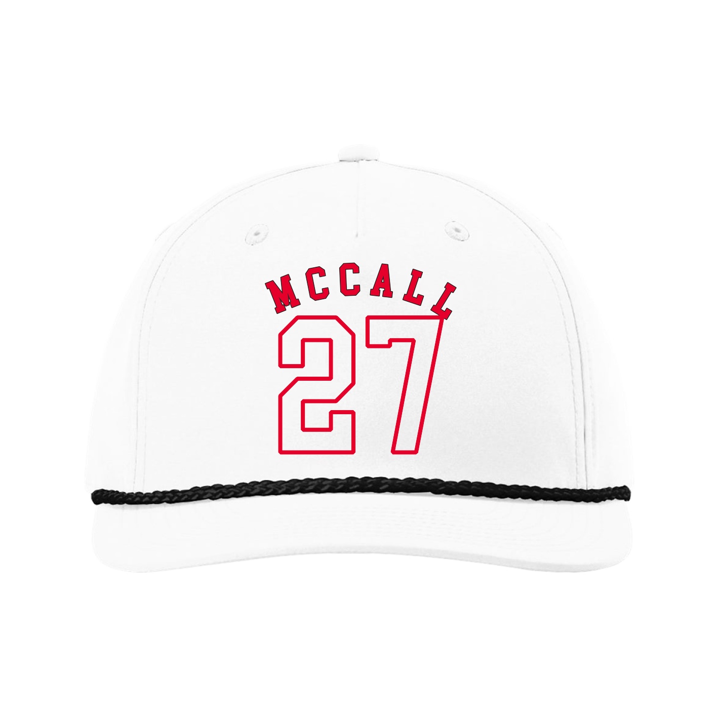 Five-Panel Classic Rope Cap — Shirsey Arch in White