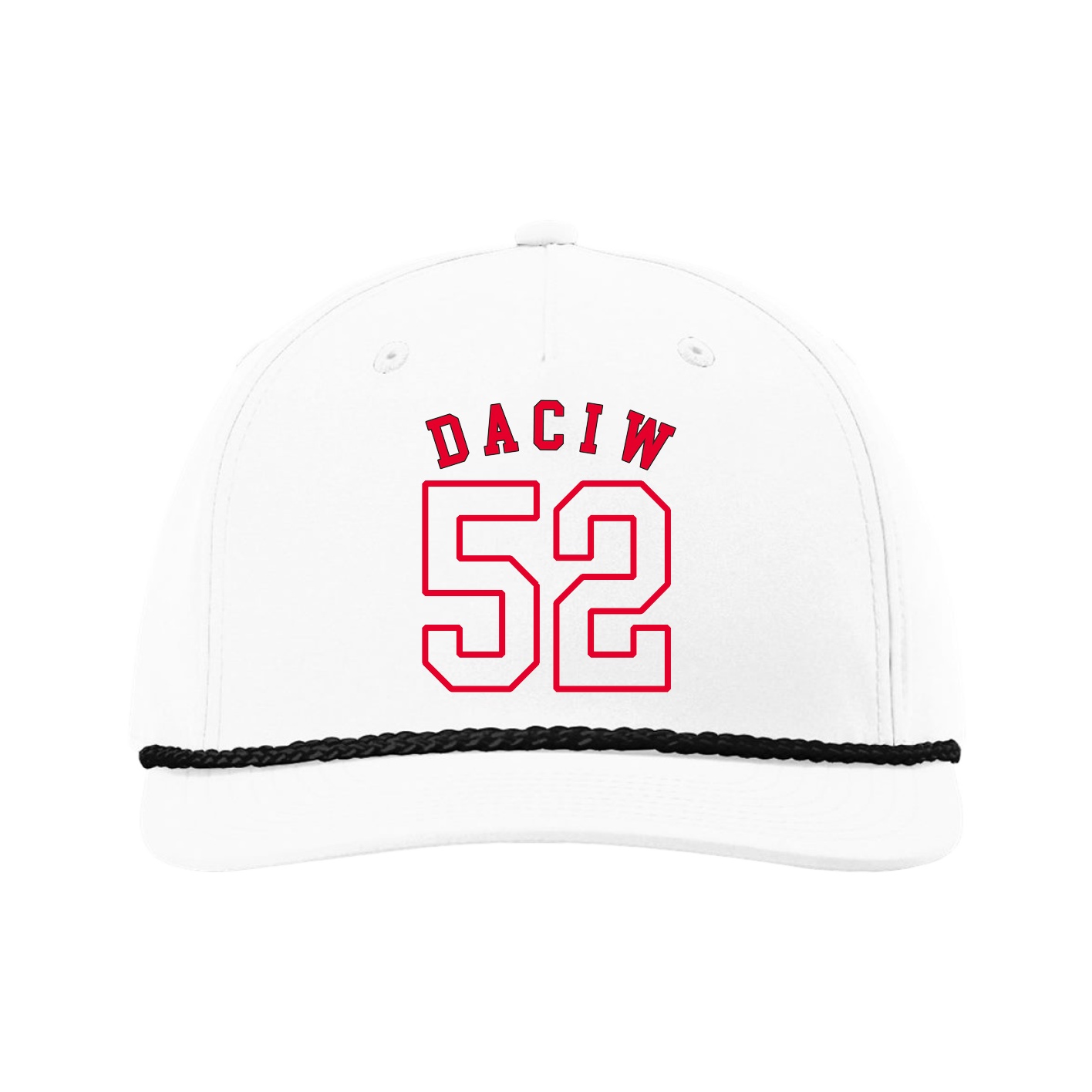 Five-Panel Classic Rope Cap — Shirsey Arch in White
