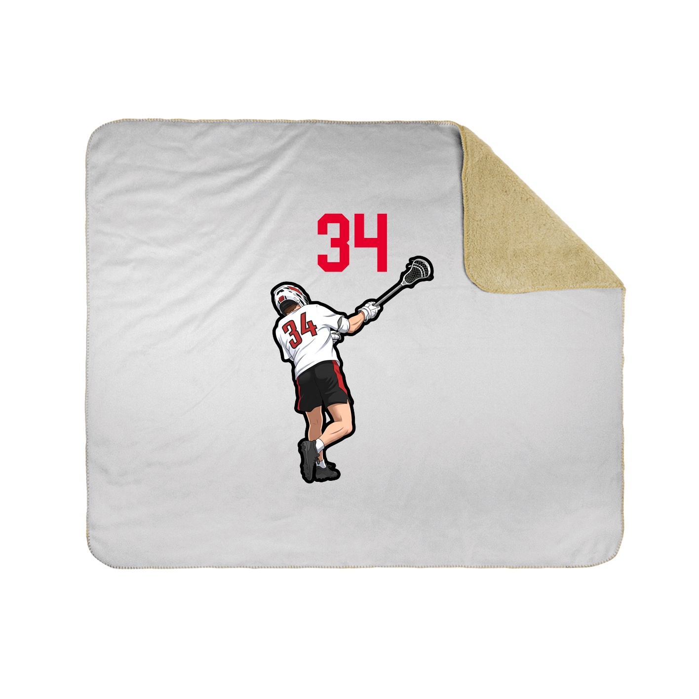 Throw Blanket — Number Top in White