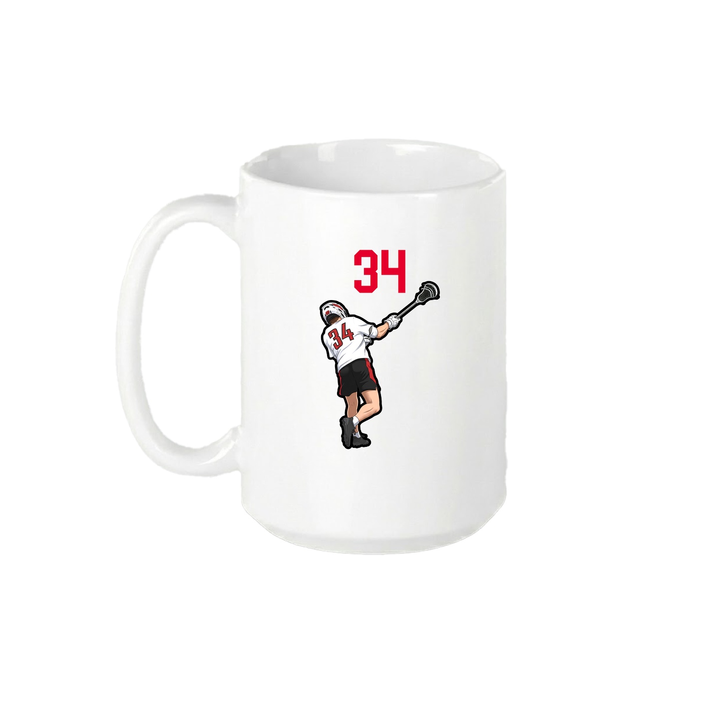 15oz Coffee Mug — Number Top in White