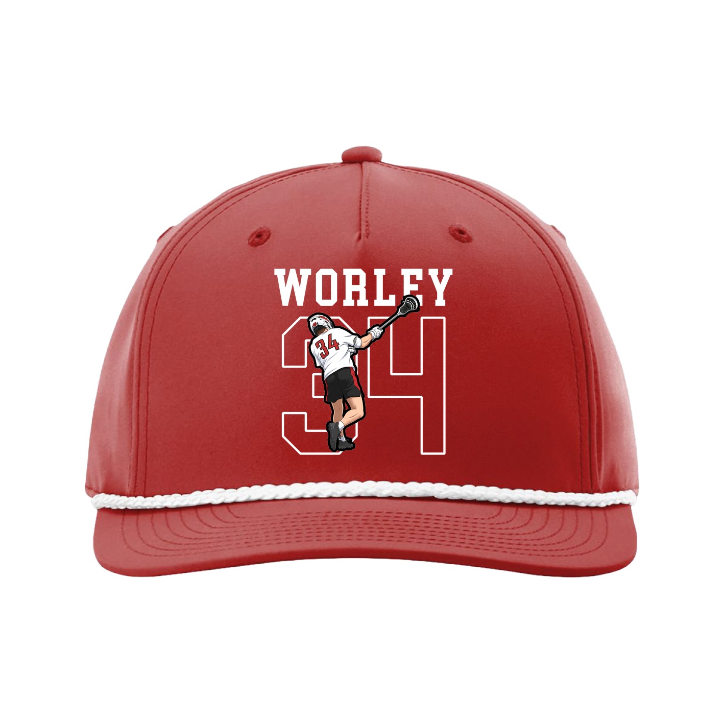 Five-Panel Classic Rope Cap — Shirsey in Red