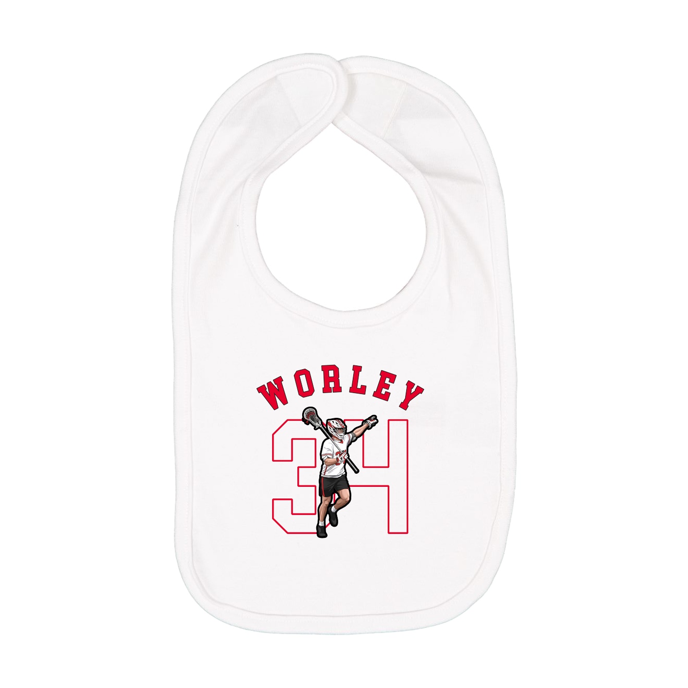 Infant Bib — Shirsey Arch in White