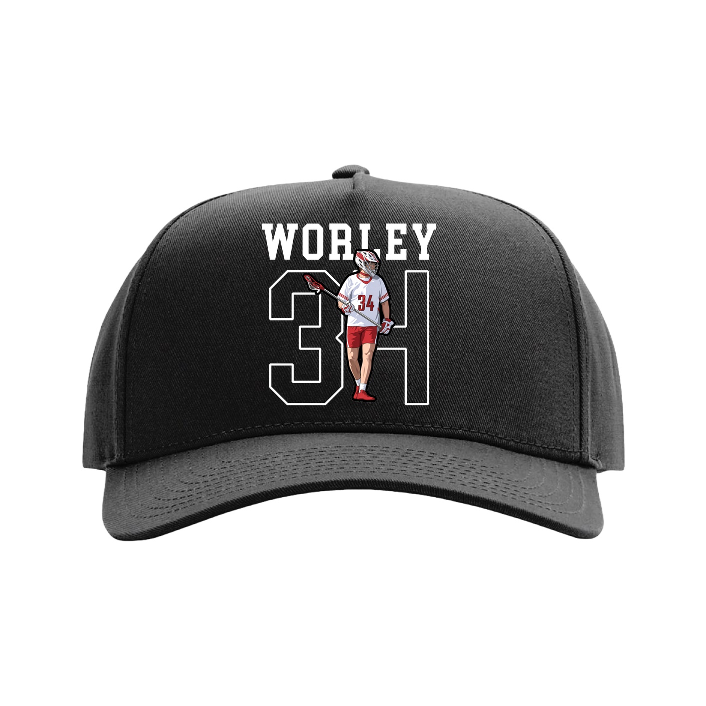 Full Fabric Five-Panel Champ Cap — Shirsey in Black
