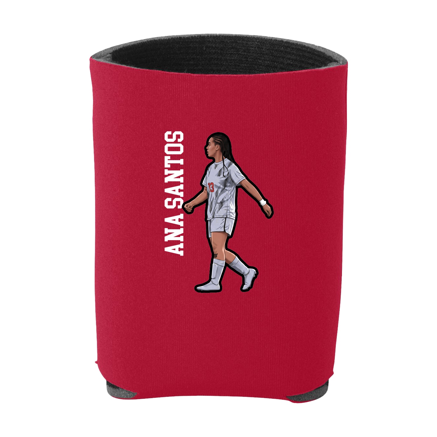 Can Holder — Name Vertical in Red