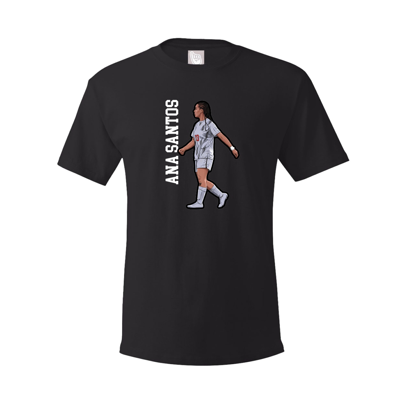 Youth Tee — Name Vertical in Black