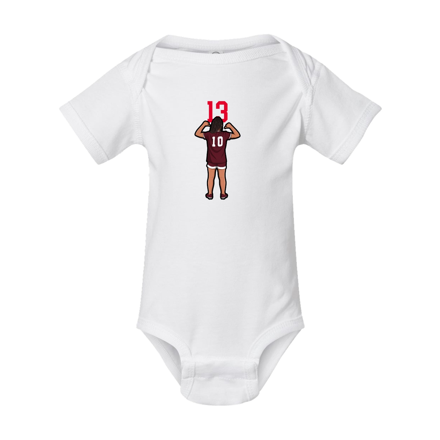 Baby Onesie — Number Top in White