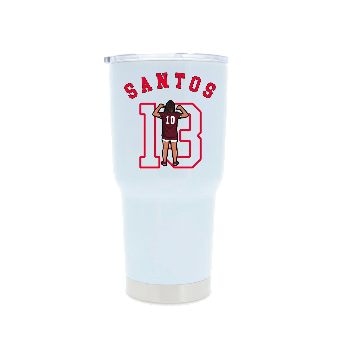 30oz Stainless Steel Tumbler — Shirsey Arch in White
