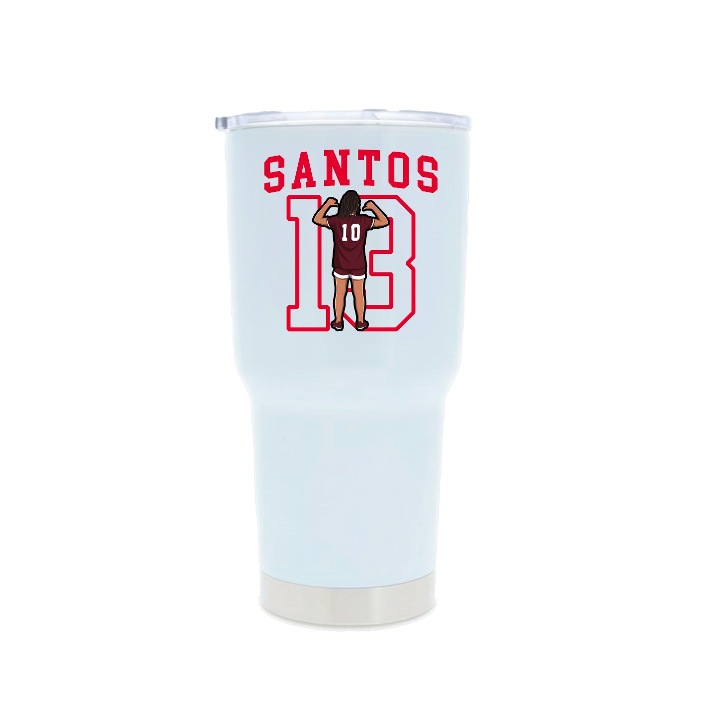30oz Stainless Steel Tumbler — Shirsey in White