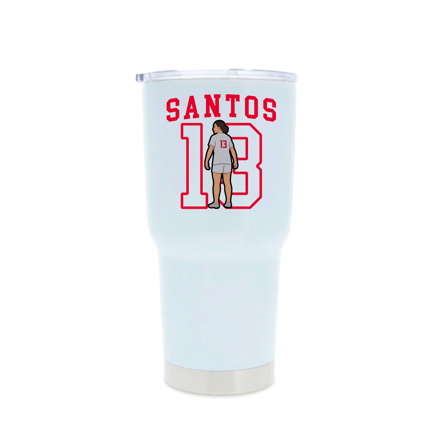 30oz Stainless Steel Tumbler — Shirsey in White