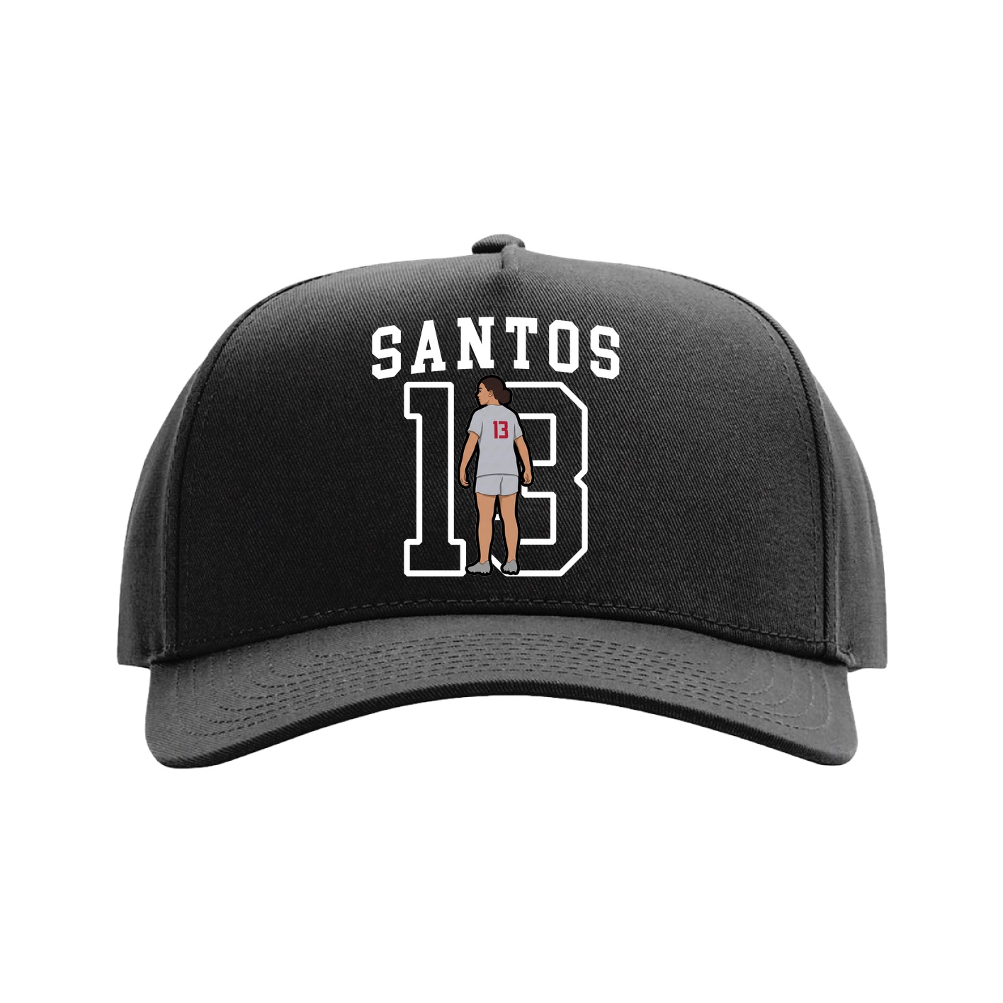 Full Fabric Five-Panel Champ Cap — Shirsey in Black
