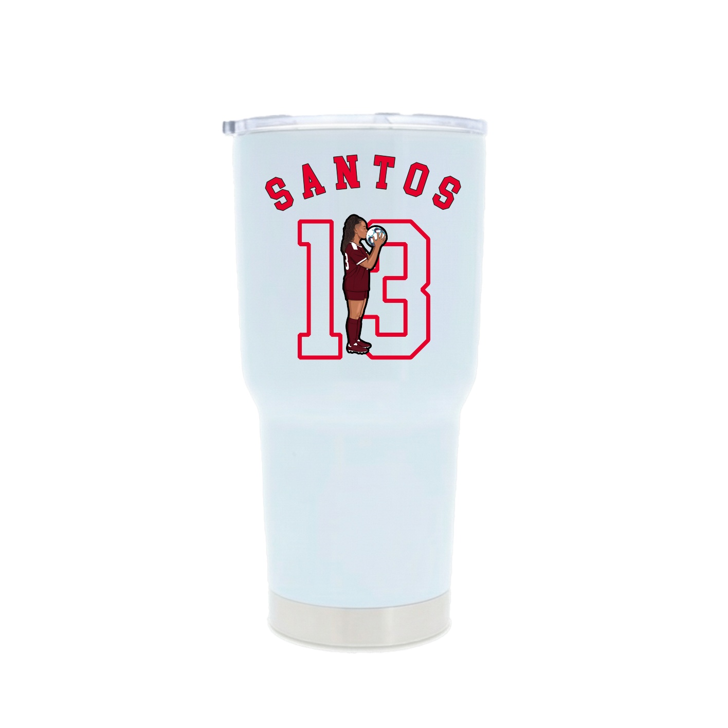 30oz Stainless Steel Tumbler — Shirsey Arch in White