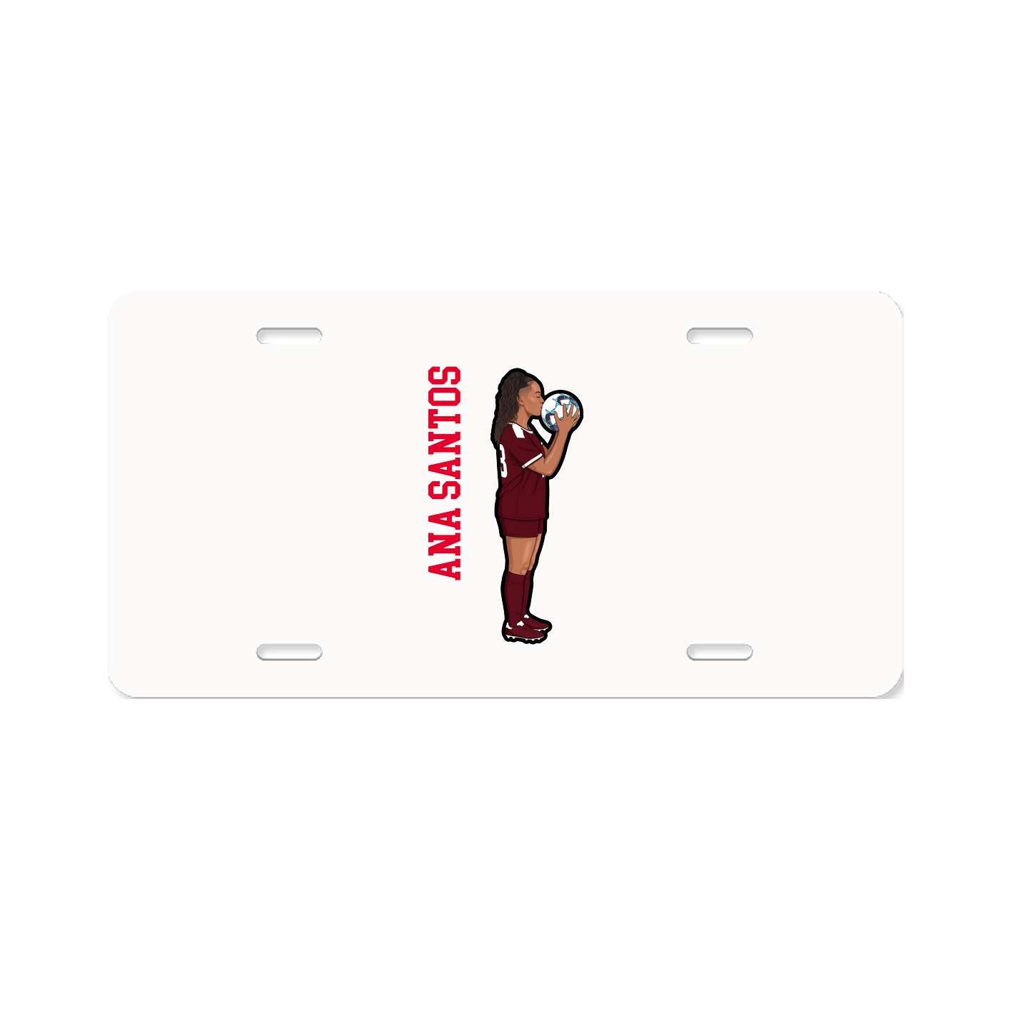 License Plate — Name Vertical in Classic