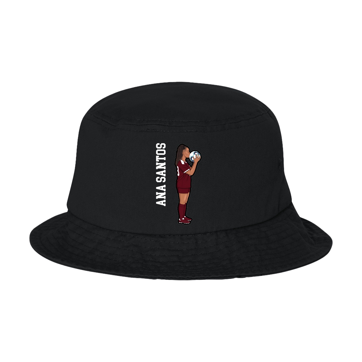 Bucket Cap — Name Vertical in Black