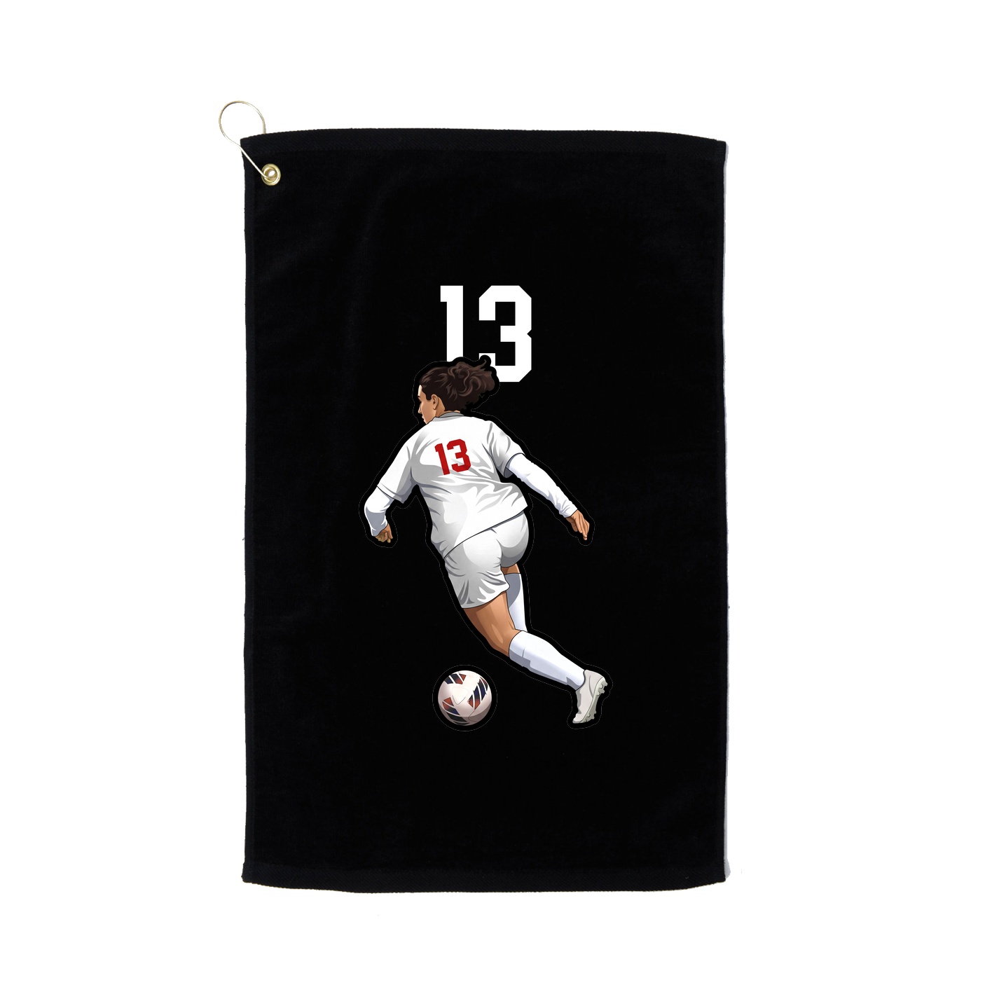 Golf Towel — Number Top in Black