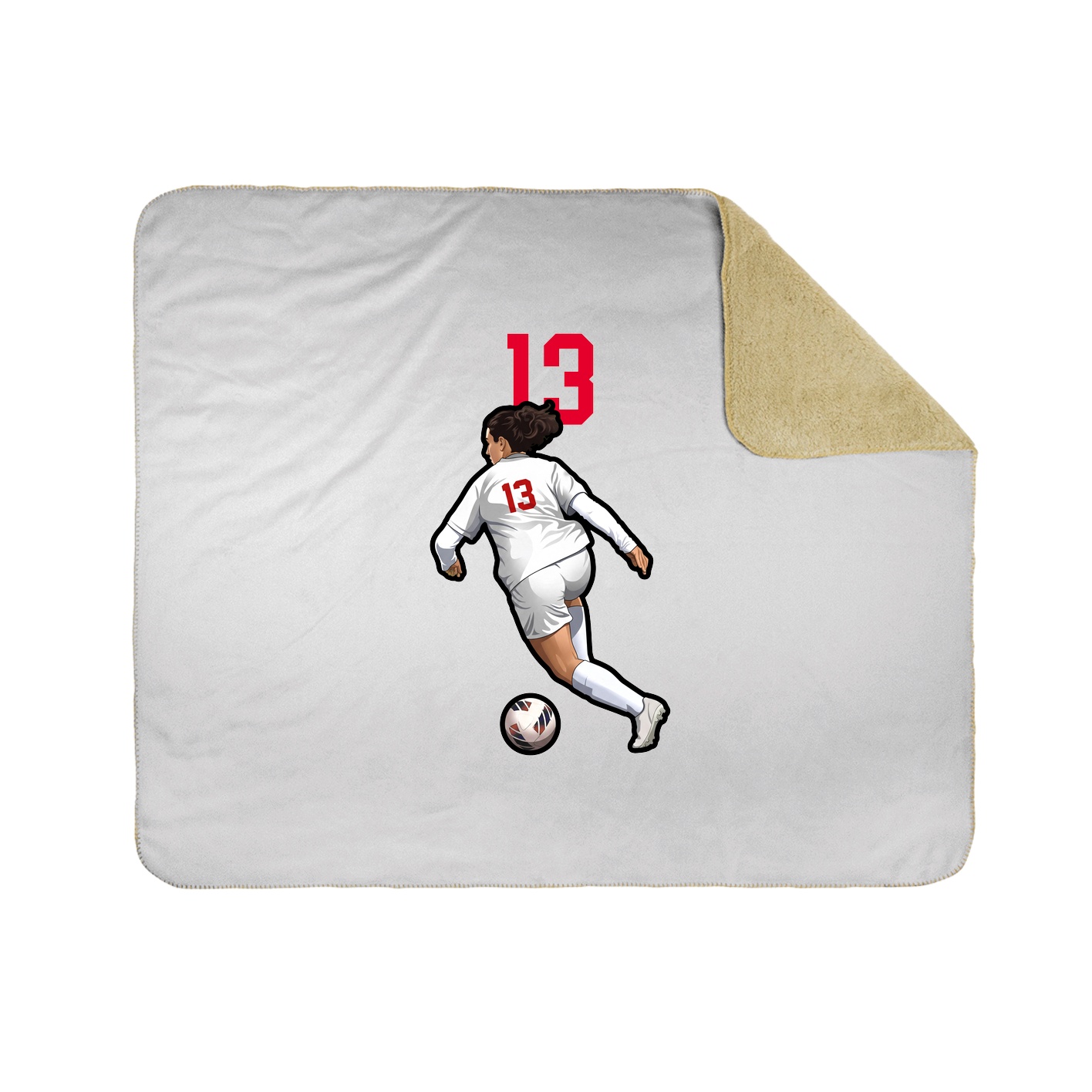 Throw Blanket — Number Top in White