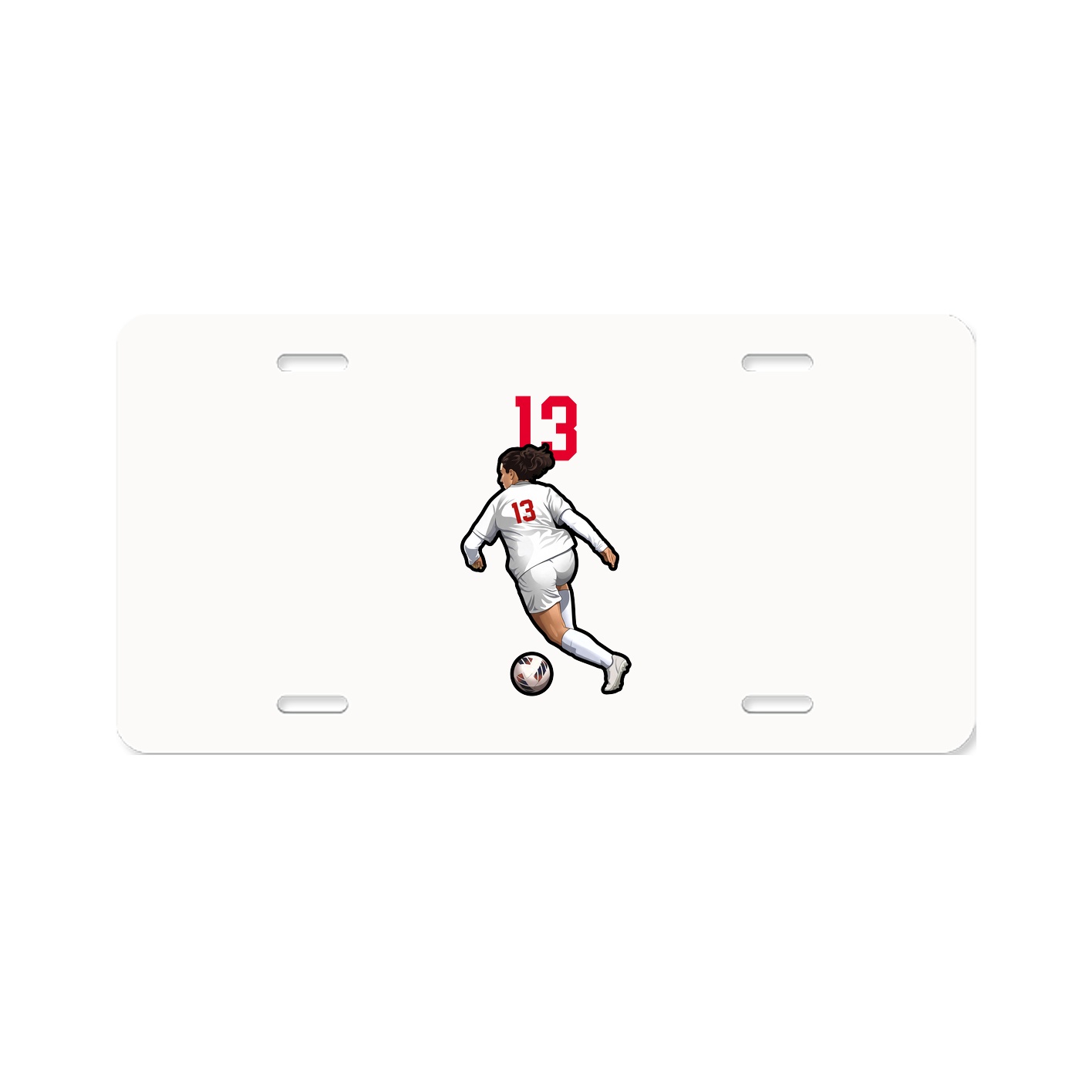 License Plate — Number Top in Classic