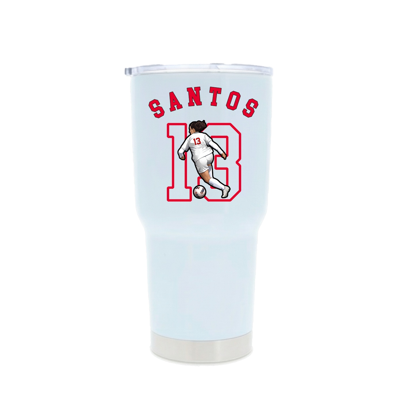 30oz Stainless Steel Tumbler — Shirsey Arch in White
