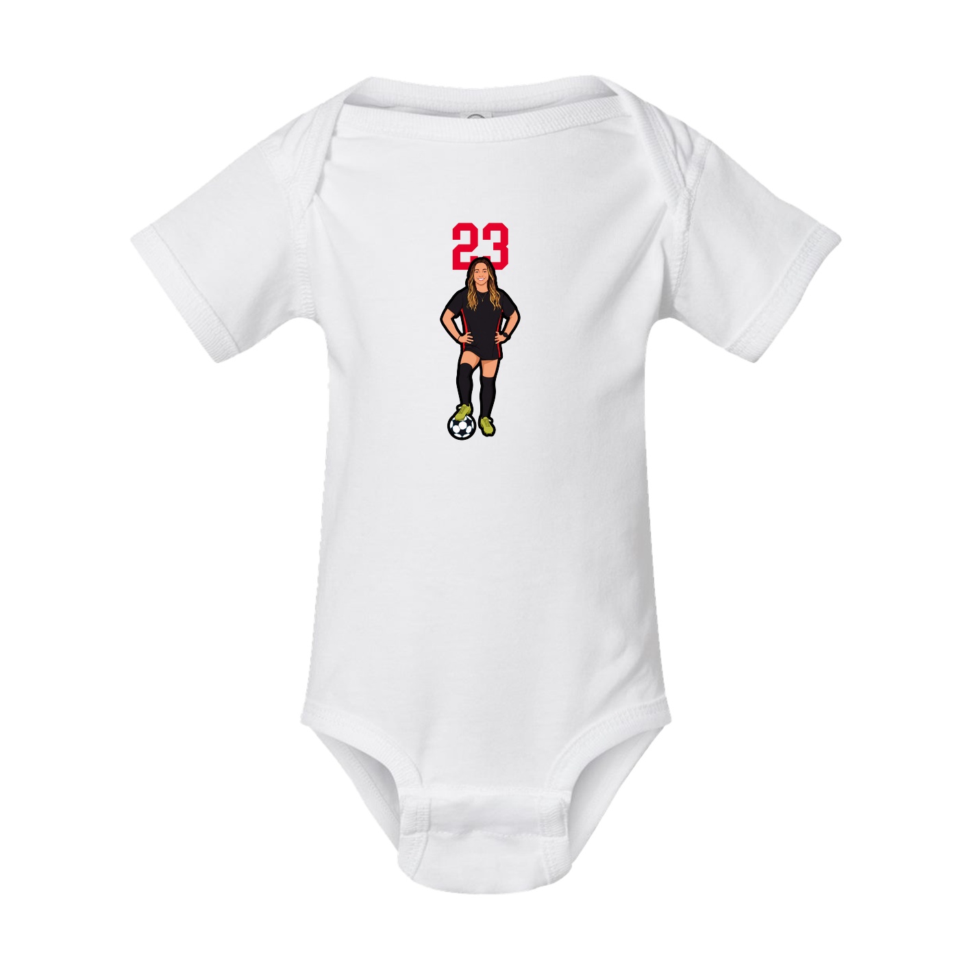 Baby Onesie — Number Top in White
