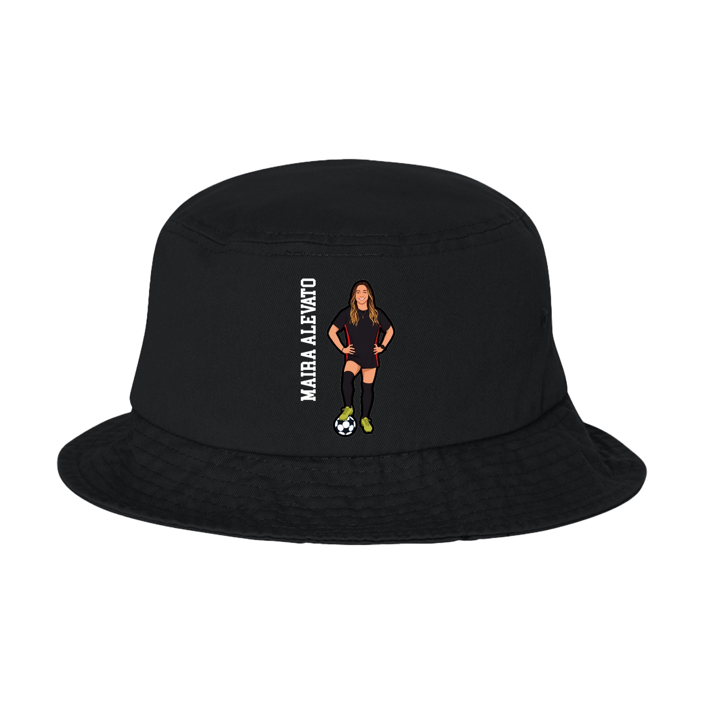 Bucket Cap — Name Vertical in Black