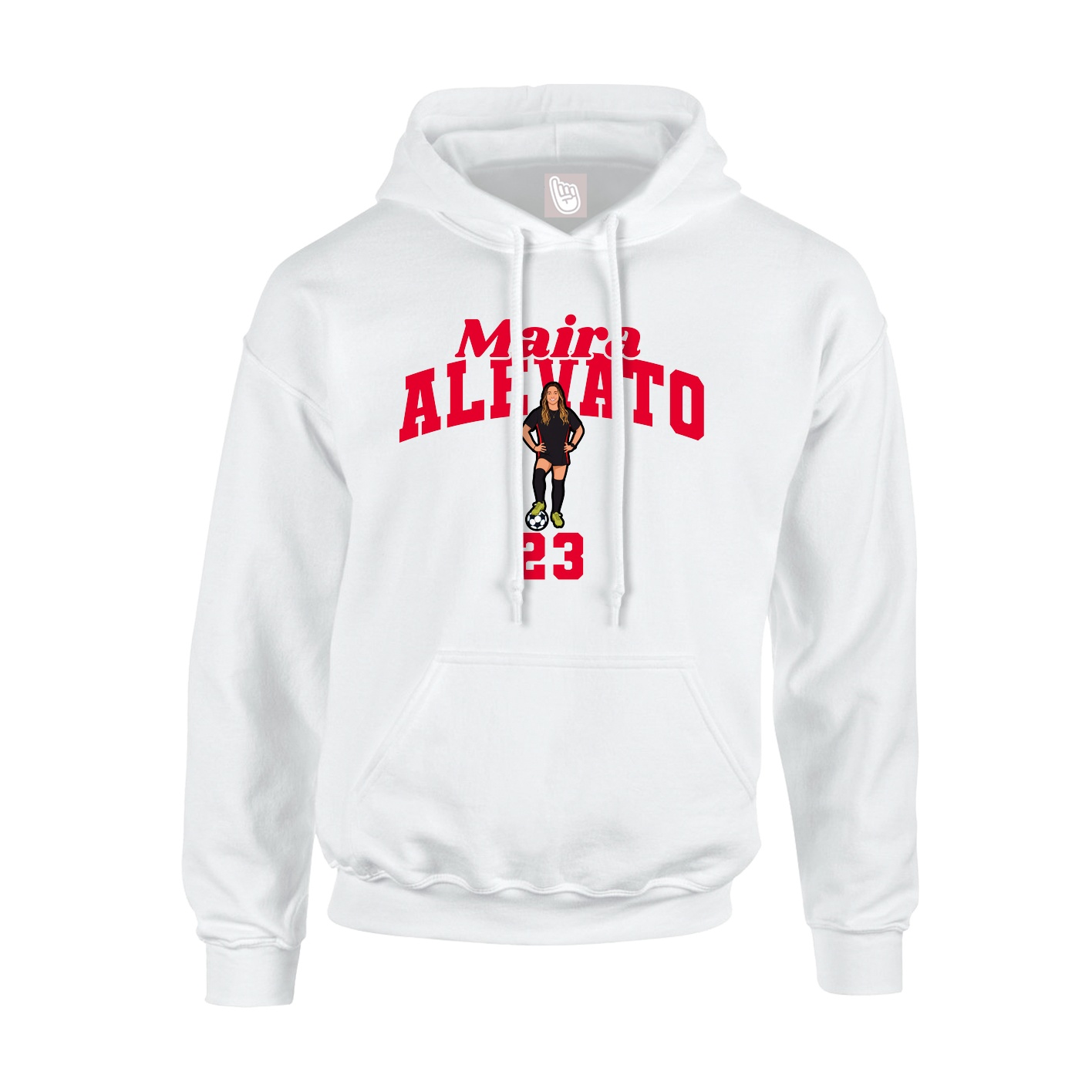 Youth Hoodie — Signature Arch in White