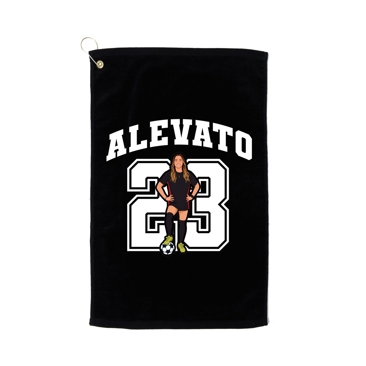 Golf Towel — Number in Black