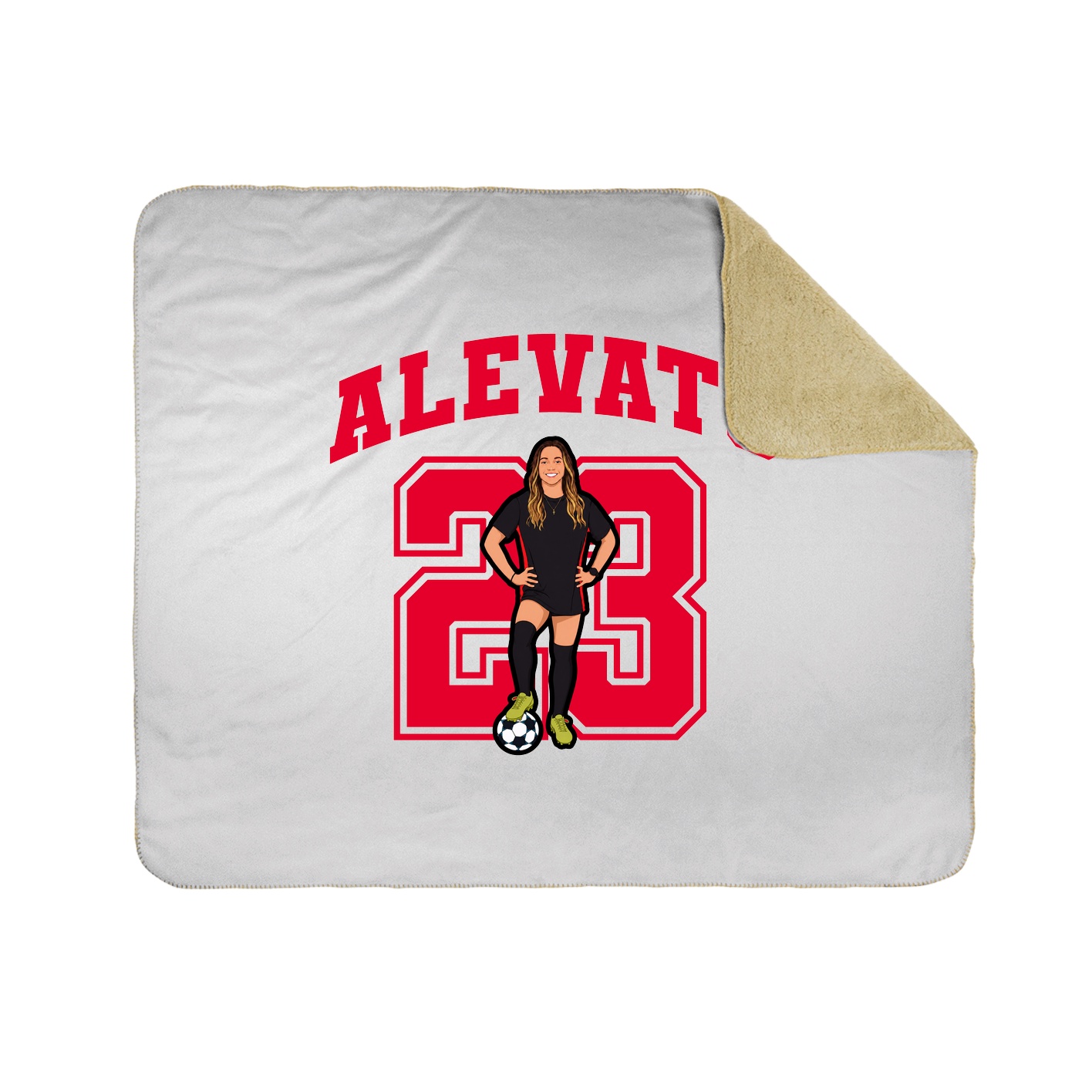 Throw Blanket — Number in White