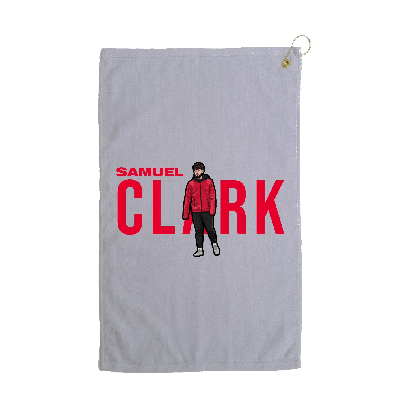 Golf Towel — Player Name in Grey