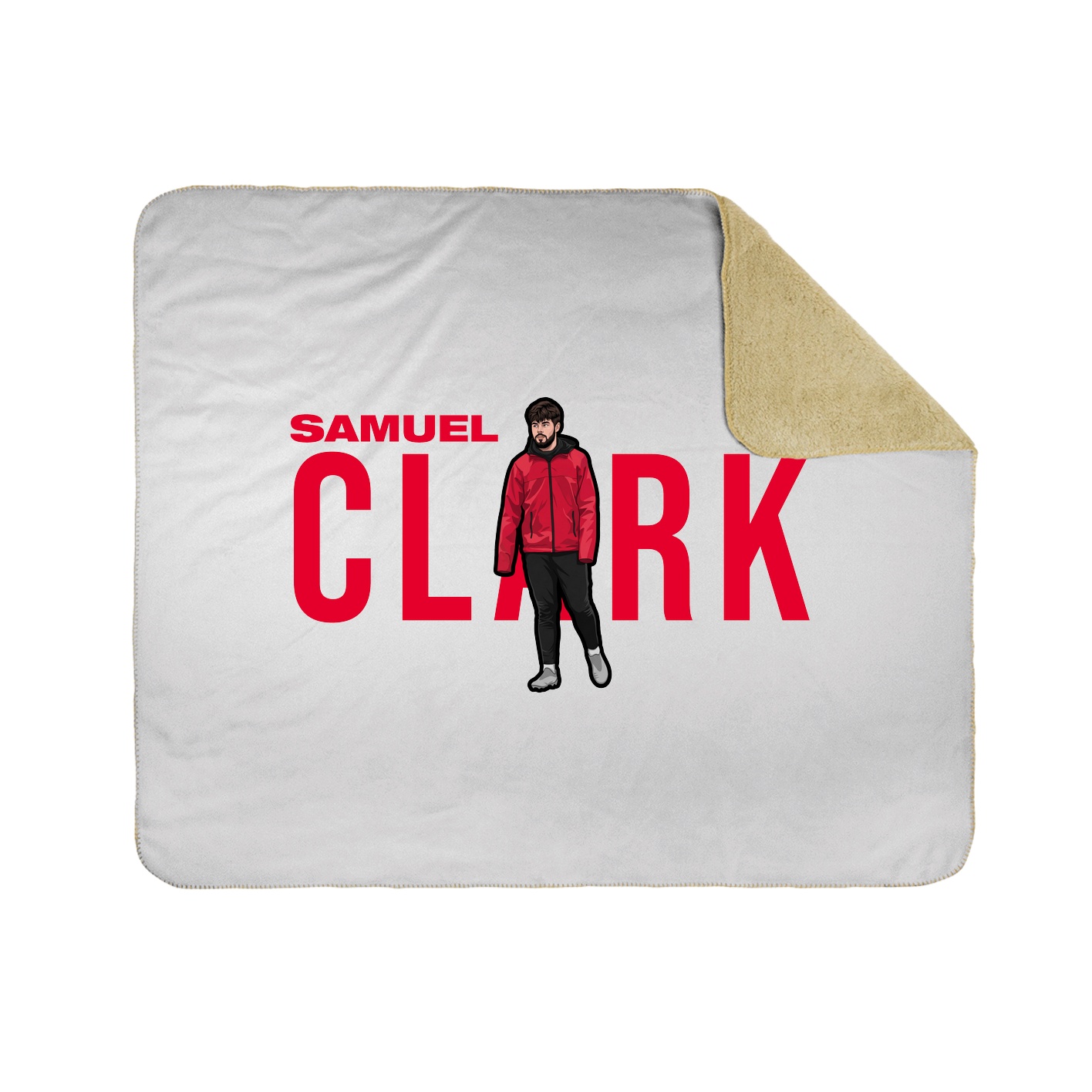 Throw Blanket — Player Name in White