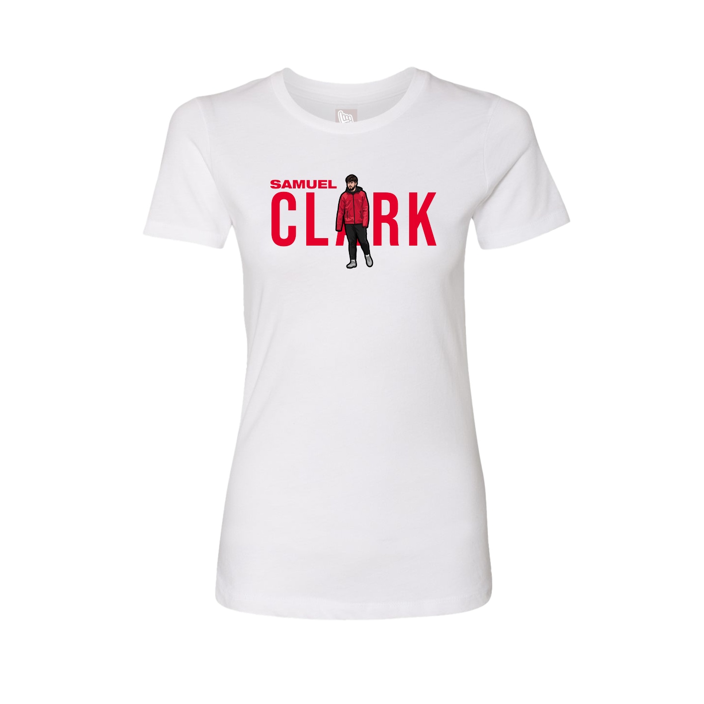 Fitted Women's Tee — Player Name in White