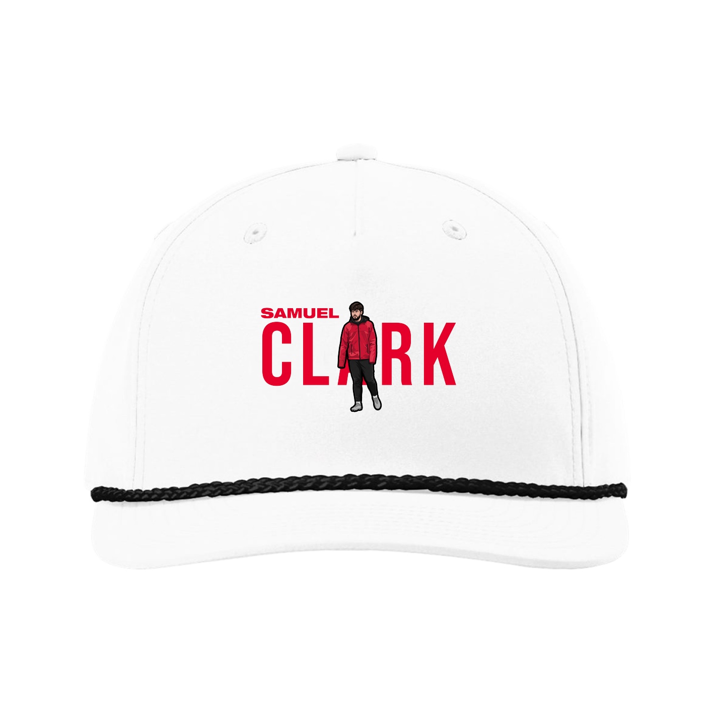 Five-Panel Classic Rope Cap — Player Name in White