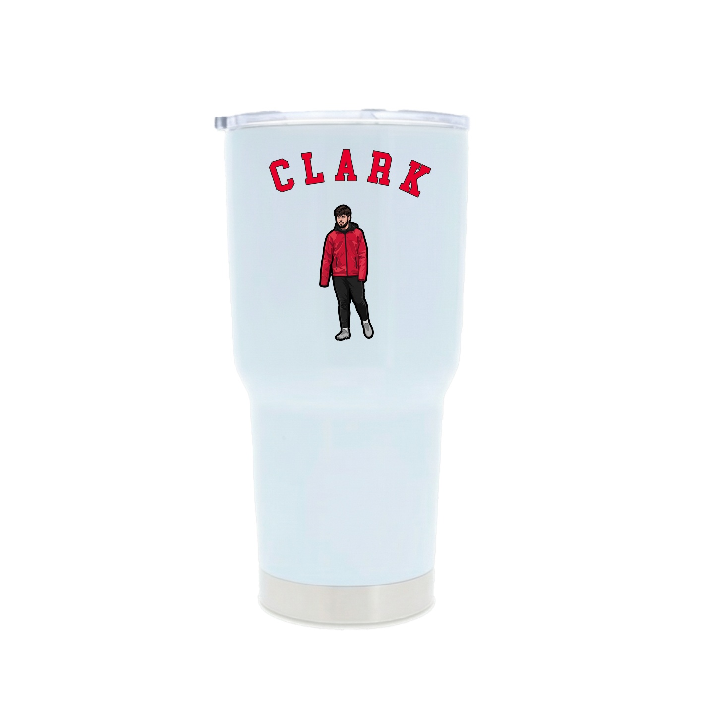 30oz Stainless Steel Tumbler — Shirsey Arch in White