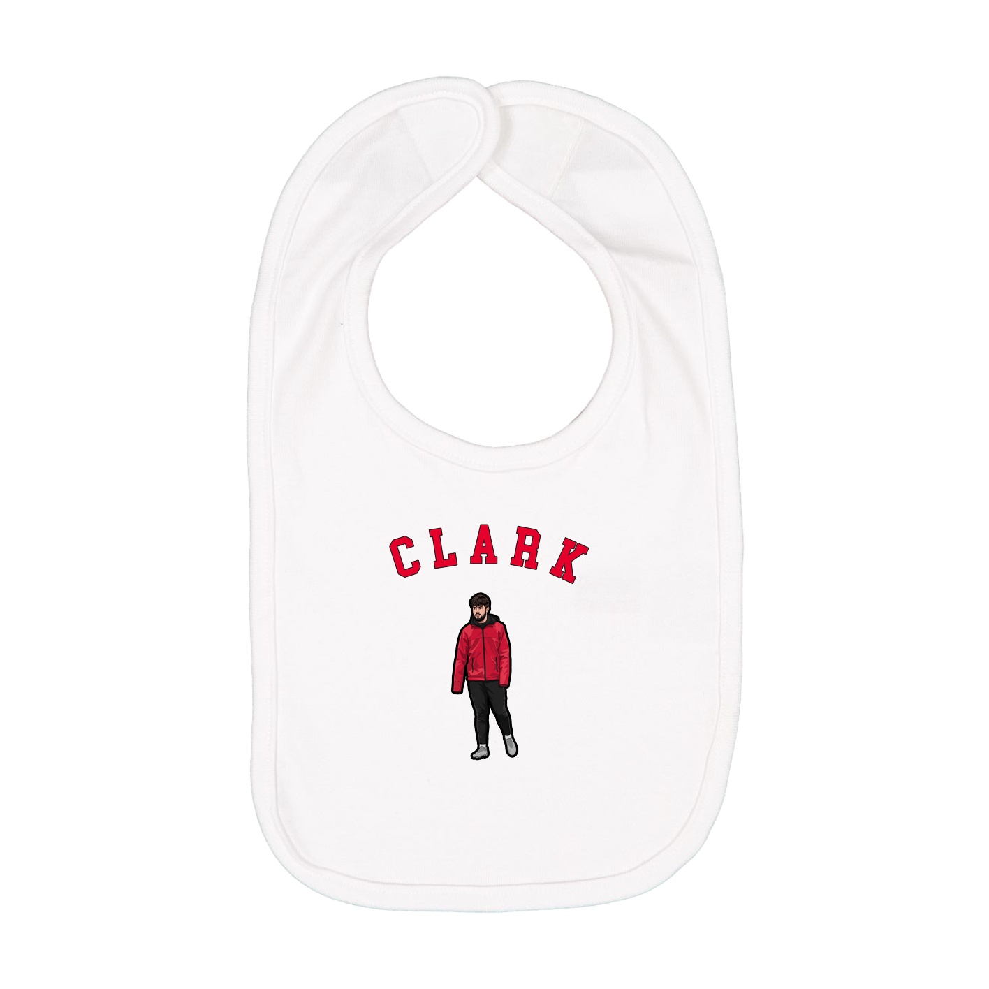 Infant Bib — Shirsey Arch in White