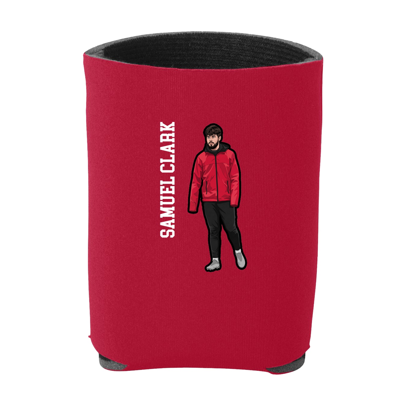 Can Holder — Name Vertical in Red