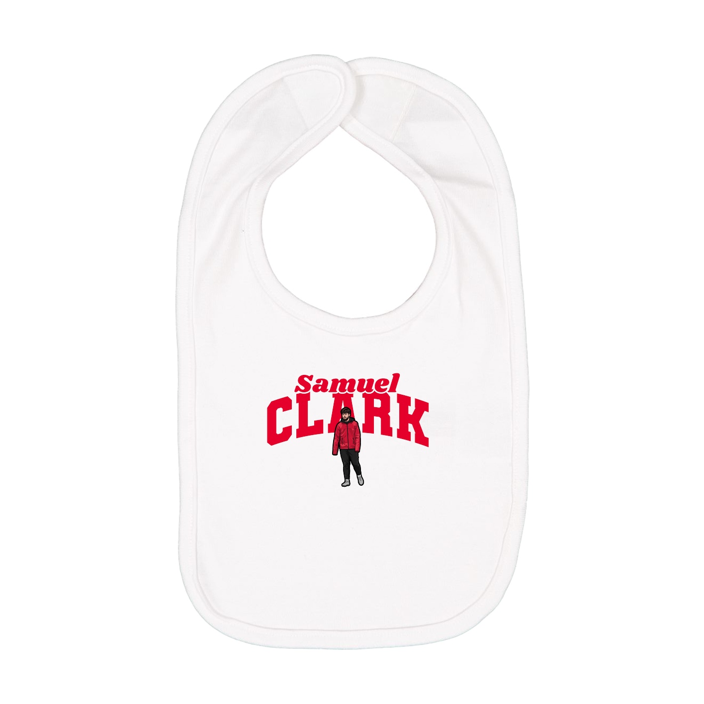 Infant Bib — Signature Arch in White