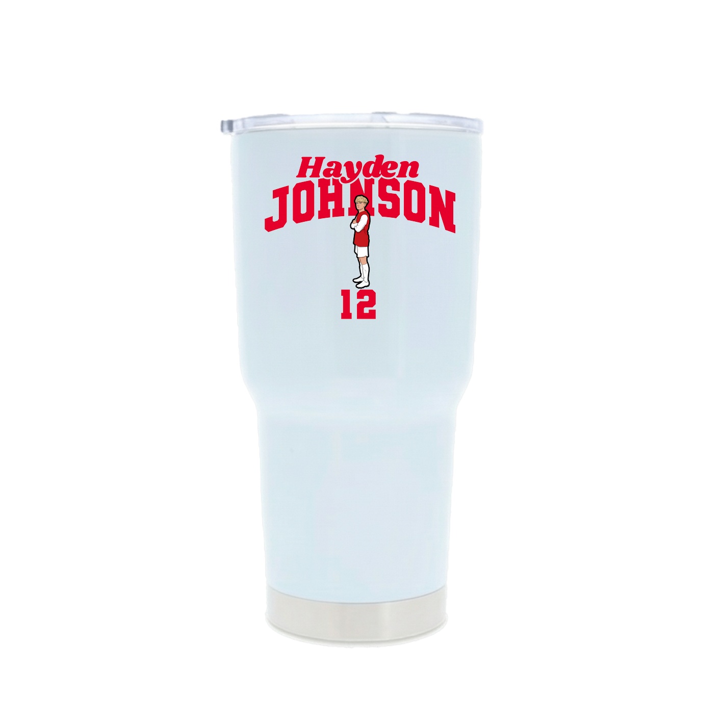 30oz Stainless Steel Tumbler — Signature Arch in White