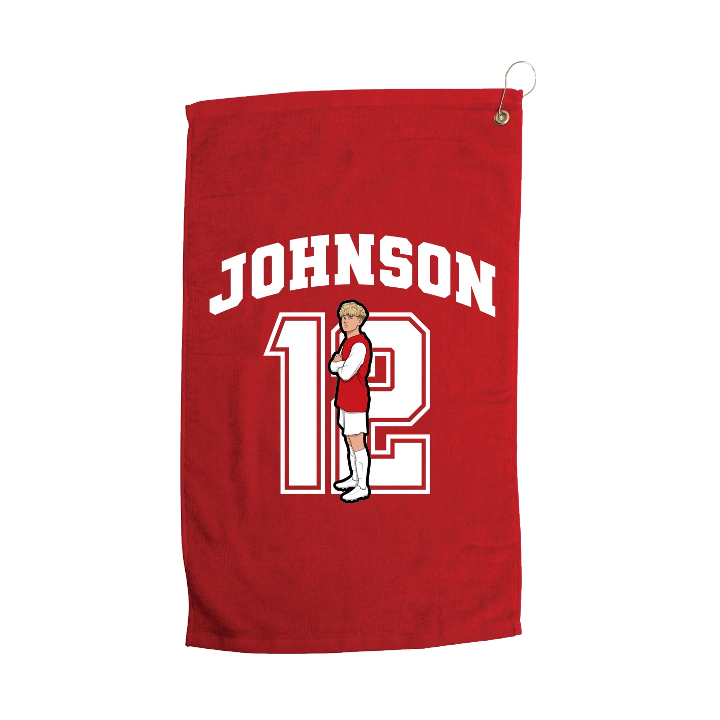 Golf Towel — Number in Red
