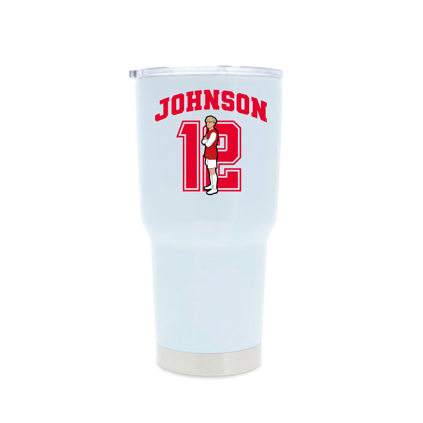 30oz Stainless Steel Tumbler — Number in White