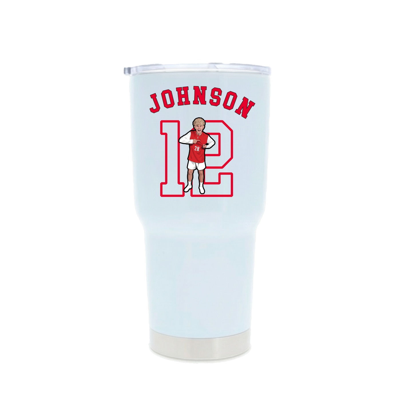 30oz Stainless Steel Tumbler — Shirsey Arch in White
