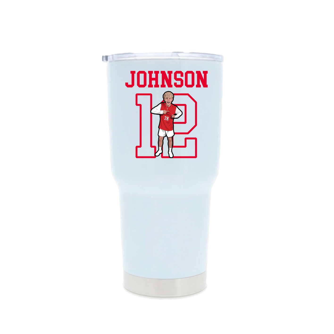 30oz Stainless Steel Tumbler — Shirsey in White