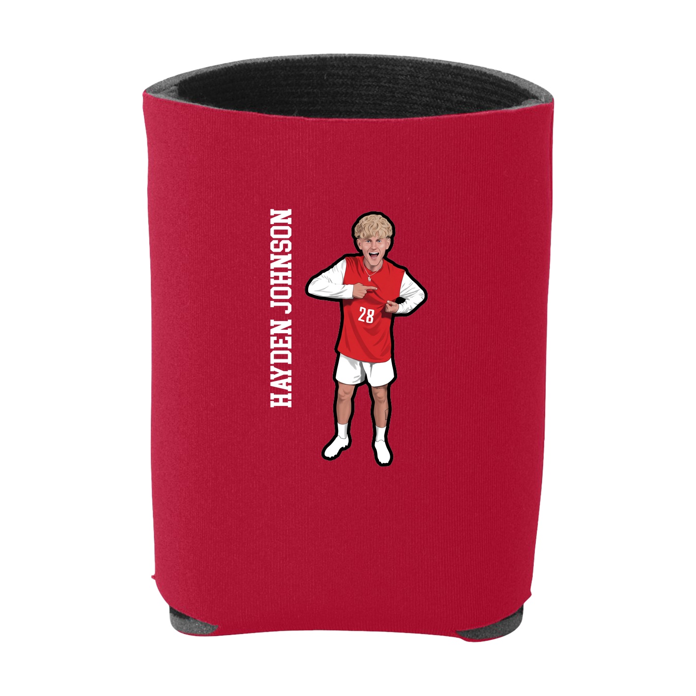 Can Holder — Name Vertical in Red