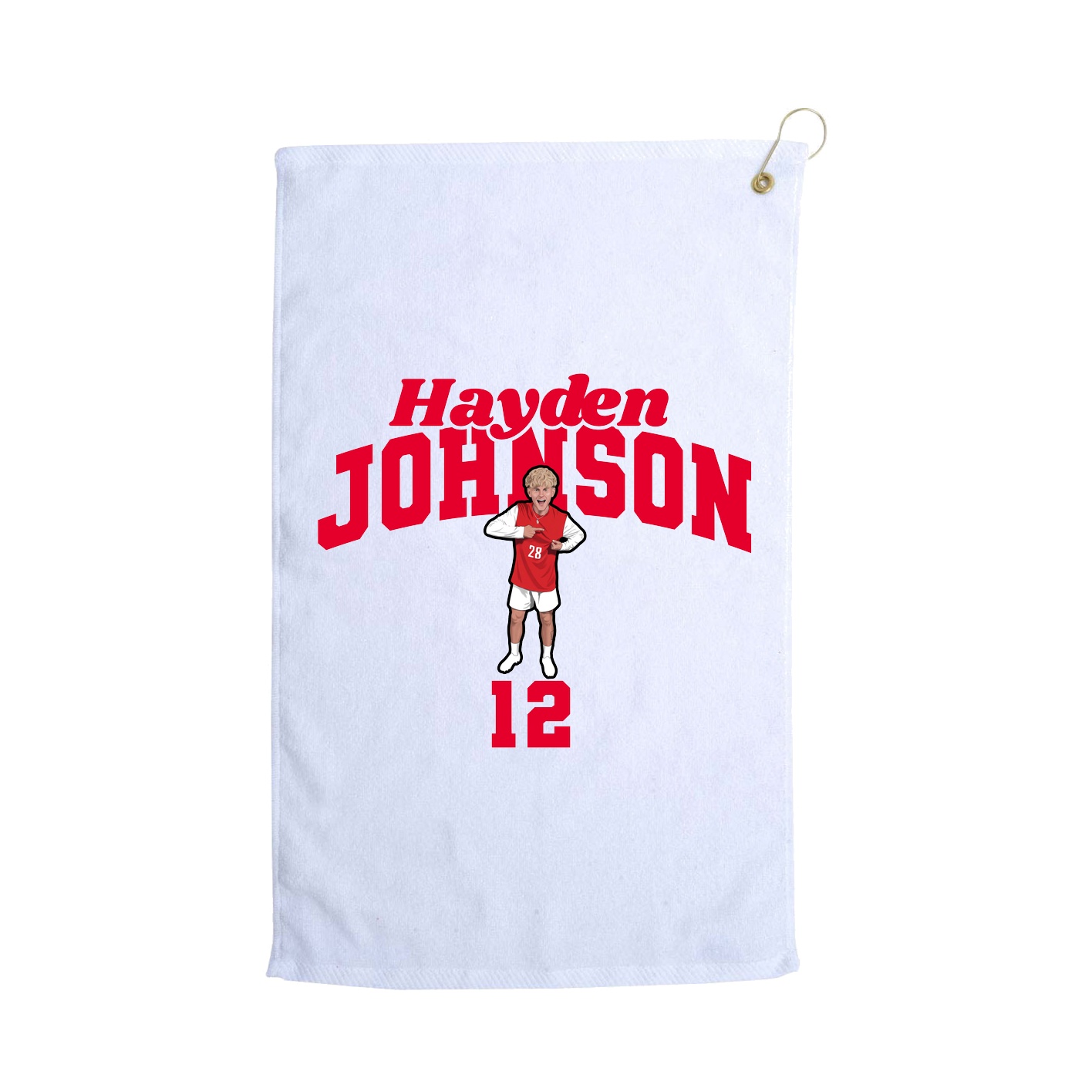 Golf Towel — Signature Arch in White