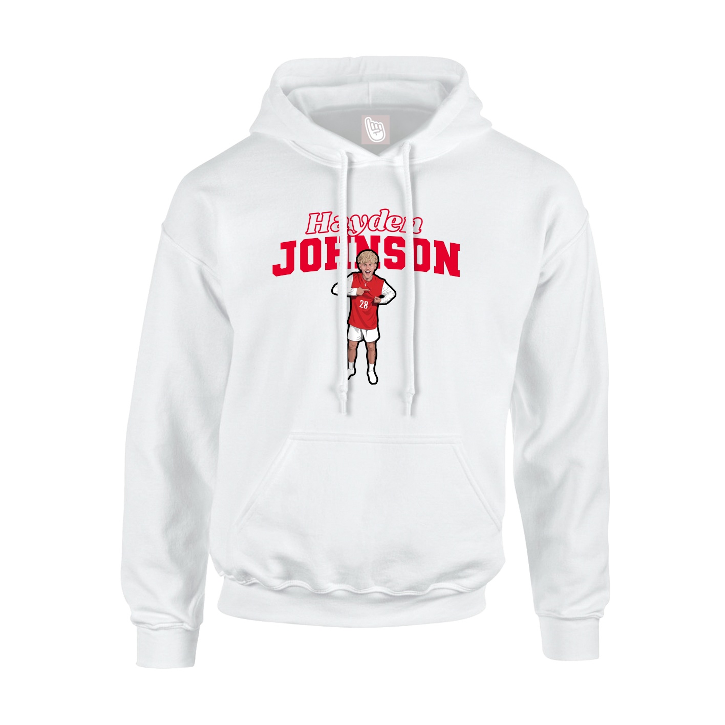 Hoodie — Name Arch in White